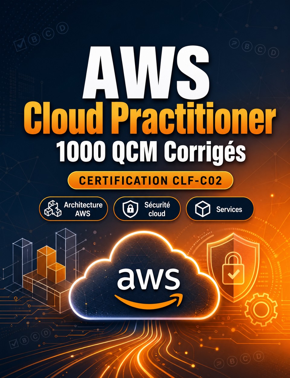 AWS Cloud Practitioner 2026-2027 : 1000 QCM Corrigés — Préparation examen CLF-C02 : QCM Architecture AWS, Sécurité cloud, Services, Facturation et entraînement pour réussir la certification Amazon