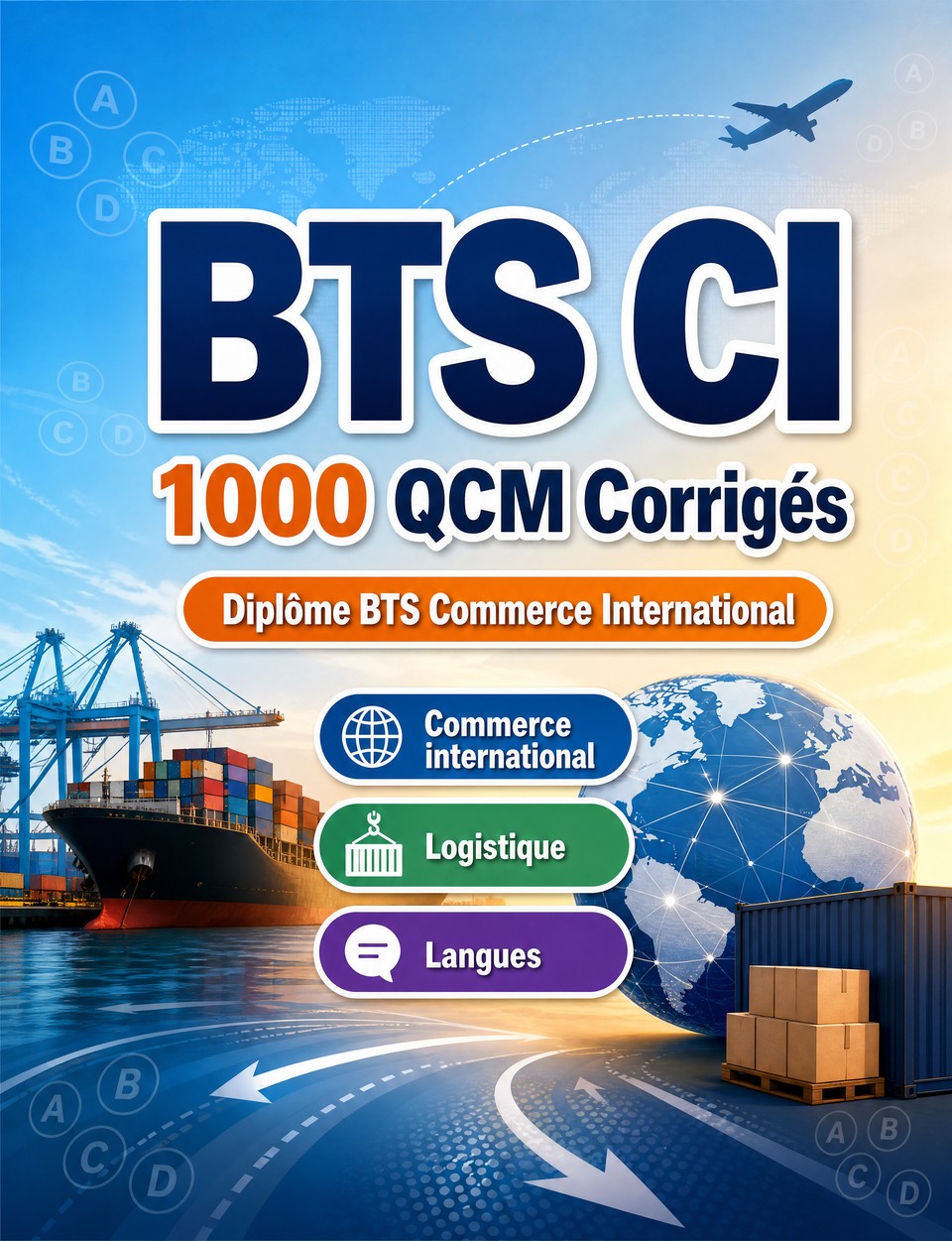 BTS CI 2026-2027 : 1000 QCM Corrigés BTS CI 2026-2027 : 1000 QCM Corrigés — Préparation à l'examen : QCM Commerce international, Logistique, Langues, référentiel CI et entraînement aux épreuves professionnelles du diplôme BTS