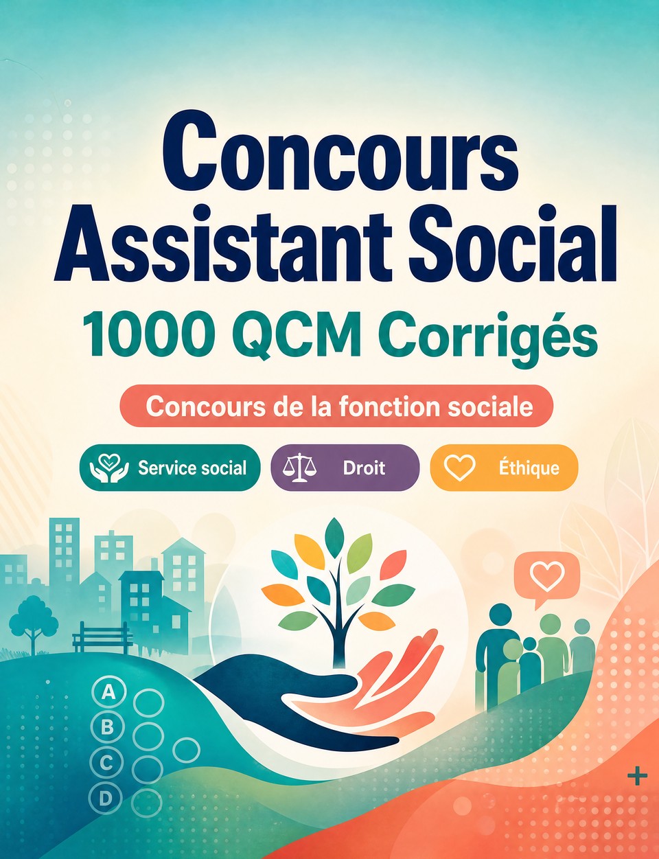 Concours Assistant Social 2026-2027 : 1000 QCM Corrigés Concours Assistant Social 2026-2027 : 1000 QCM Corrigés — Préparation au concours : QCM Anatomie, Soins, Pharmacologie, Sécurité patient, Urgences et entraînement aux épreuves pour réussir