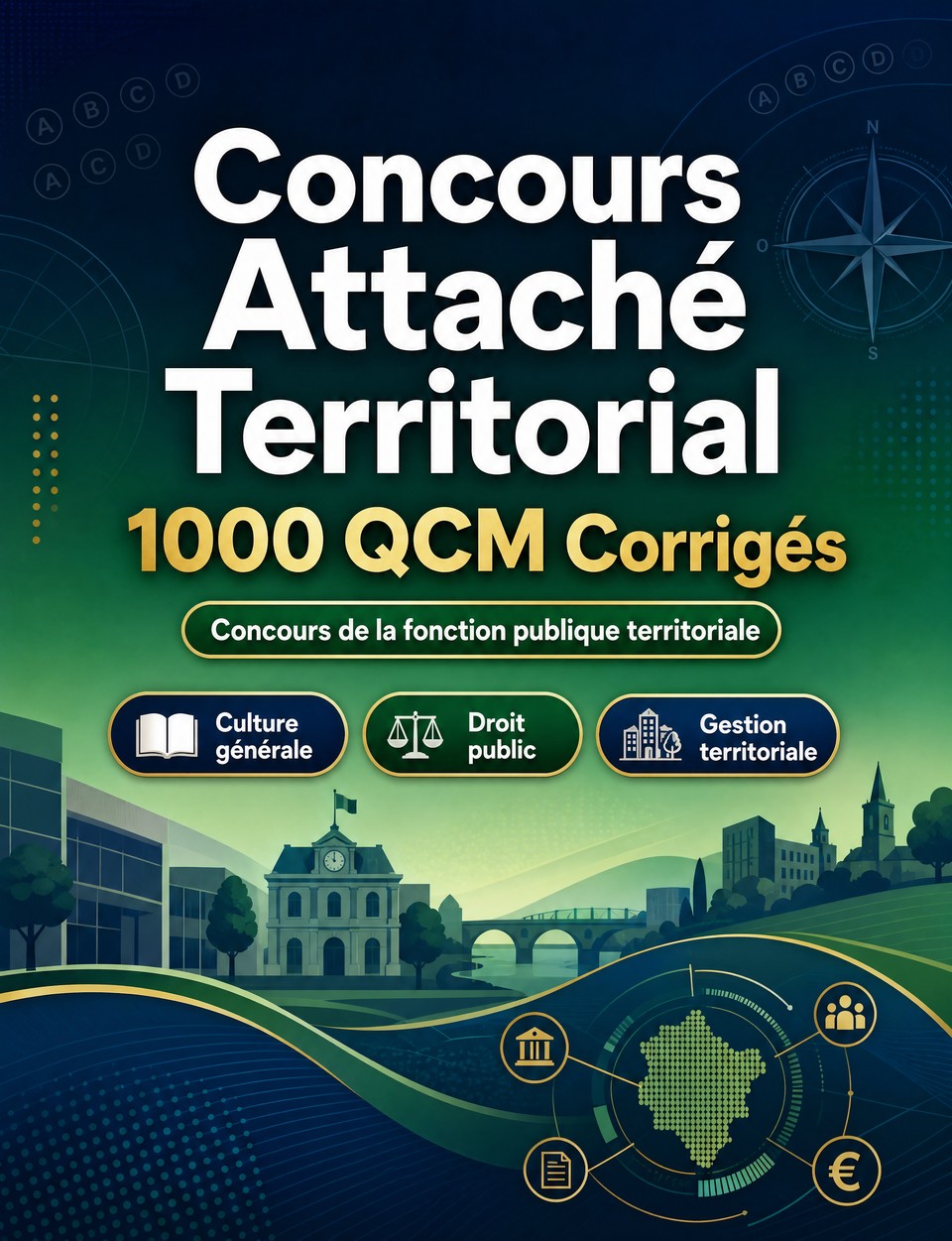 Concours Attaché Territorial 2026-2027 : 1000 QCM Corrigés Concours Attaché Territorial 2026-2027 : 1000 QCM Corrigés — Préparation au concours : QCM Procédures, Administration, Éthique, Rédaction, Réglementation et entraînement aux épreuves pour réussir