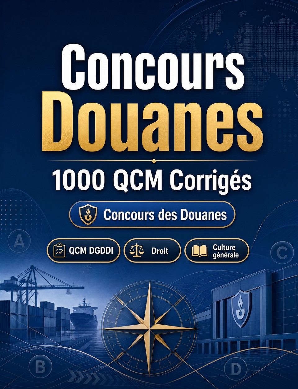 Concours Douanes 2026-2027 : 1000 QCM Corrigés — Préparation au concours : QCM Sécurité publique, Procédures, Administration, Éthique, Rédaction  et entraînement aux épreuves pour réussir