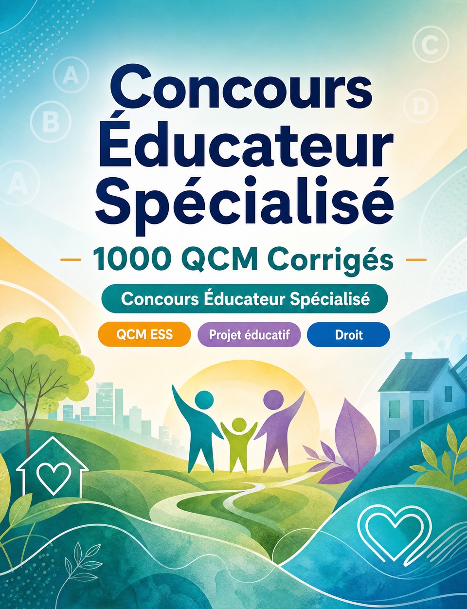 Concours Éducateur Spécialisé 2026-2027 : 1000 QCM Corrigés — Préparation au concours : QCM Anatomie, Soins, Pharmacologie, Sécurité patient, Urgences  et entraînement aux épreuves pour réussir