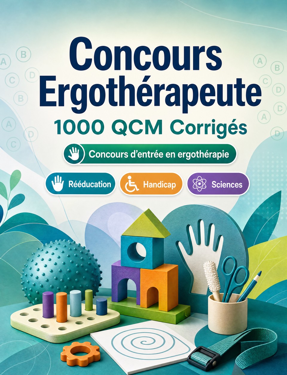 Concours Ergothérapeute 2026-2027 : 1000 QCM Corrigés — Préparation au concours : QCM Soins, Pharmacologie, Sécurité patient, Urgences, Hygiène  et entraînement aux épreuves pour réussir