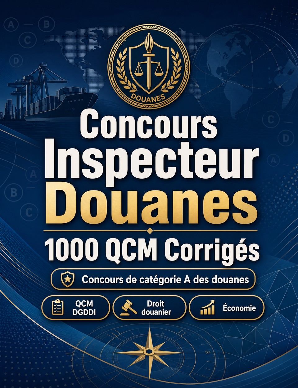 Concours Inspecteur Douanes 2026-2027 : 1000 QCM Corrigés — Préparation au concours : QCM Procédures, Administration, Éthique, Rédaction, Réglementation  et entraînement aux épreuves pour réussir