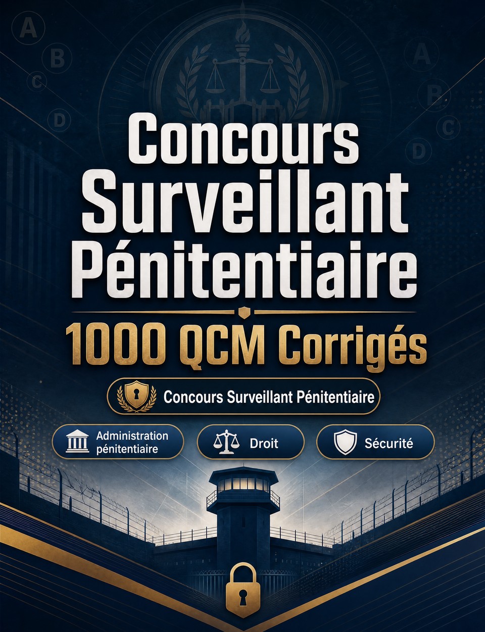 Concours Surveillant Pénitentiaire 2026-2027 : 1000 QCM Corrigés Concours Surveillant Pénitentiaire 2026-2027 : 1000 QCM Corrigés — Préparation au concours : QCM Sécurité publique, Procédures, Administration, Éthique, Rédaction avec QCM commentés